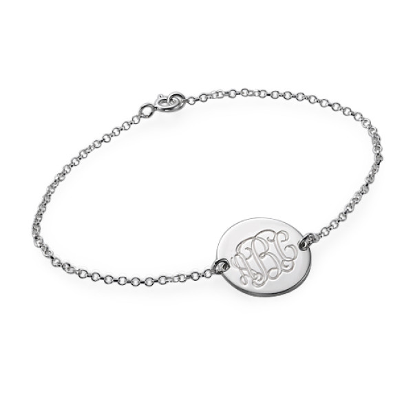 Sterling Silver Monogram Bracelet/Anklet - All Birthstone™