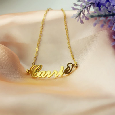Personalised 18ct Gold Plated Carrie Name Bracelet - All Birthstone™