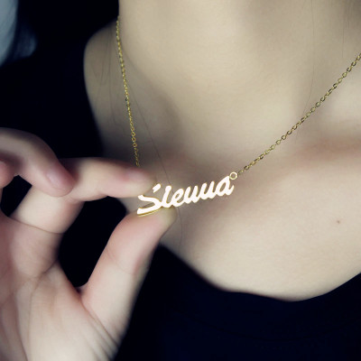 18ct Gold Plated Personalised Name Necklace "Sienna" - All Birthstone™