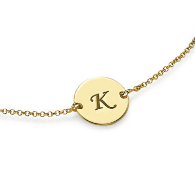 Gold Plated Initial Bracelet/Anklet - All Birthstone™