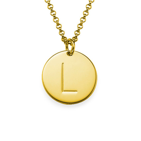 18k Gold Plated Initial Charm Necklace - All Birthstone™