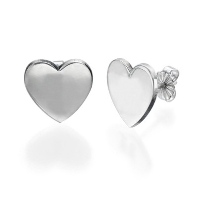 Heart Initial Earrings - All Birthstone™