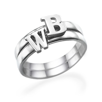 Initial Ring in Sterling Silver - All Birthstone™