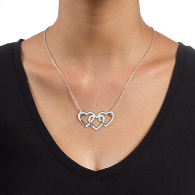 Intertwined Hearts Necklace - All Birthstone™