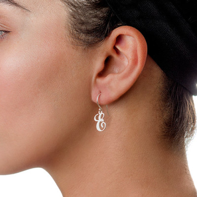 Monogram Initial Dangle Earrings - All Birthstone™