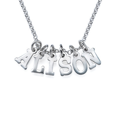Multiple Initial Necklace in Silver - All Birthstone™