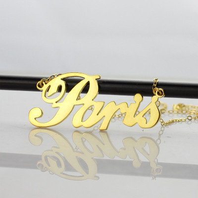 18ct Gold Plating Name Necklace "Paris" - All Birthstone™