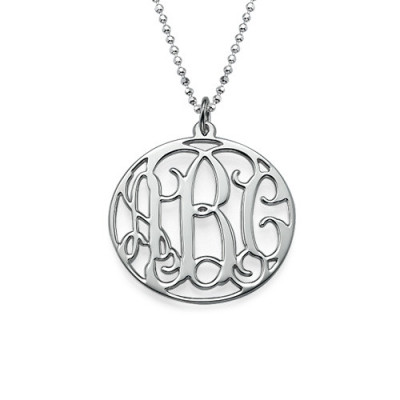 Personalised Circle Initials Necklace - All Birthstone™