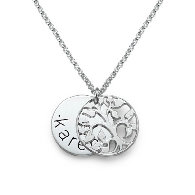 Personalised Family Necklace in Silver - All Birthstone™