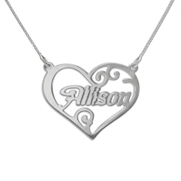 Personalised Heart Name Necklace - All Birthstone™