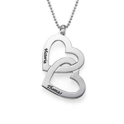 Personalised Heart in Heart Necklace - All Birthstone™