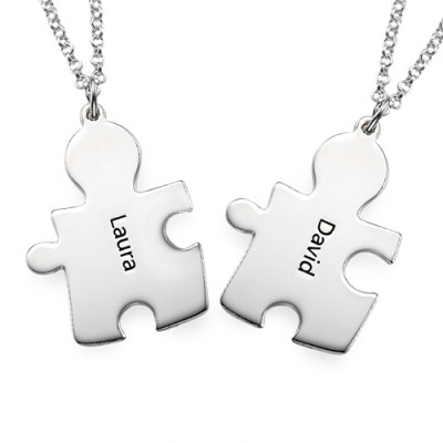 Personalised Silver Puzzle Necklace - All Birthstone™