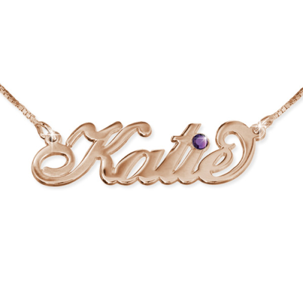 Rose Gold Plated Silver Swarovski Necklace - All Birthstone™