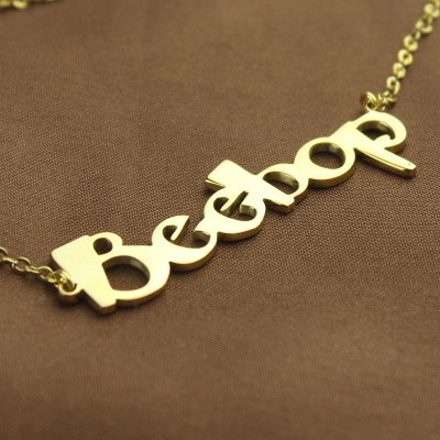 Create Your Own Name Necklace 18ct Gold Plated - All Birthstone™