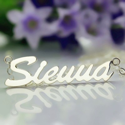 Sterling Silver Sienna Style Name Necklace - All Birthstone™