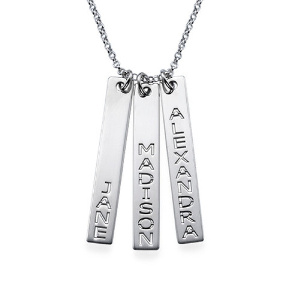 Silver Children’s Name Tag Necklace - All Birthstone™