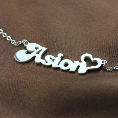 My Name Necklace Persnalized in Silver - All Birthstone™