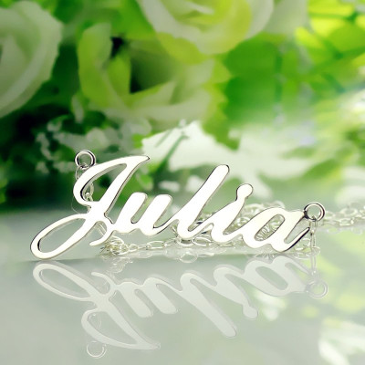 Personalised Classic Name Necklace in Silver - All Birthstone™