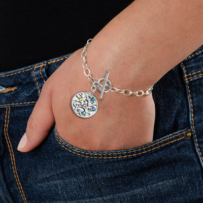 Silver Tree of Life Bracelet - Filigree Style - All Birthstone™