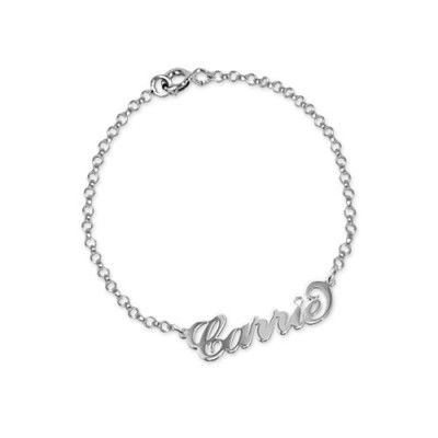 Silver and Crystal Name Bracelet/Anklet - All Birthstone™