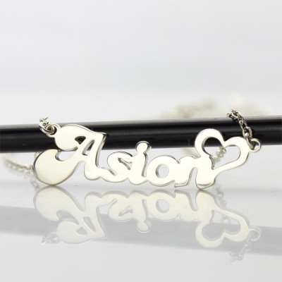 My Name Necklace Persnalized in Silver - All Birthstone™