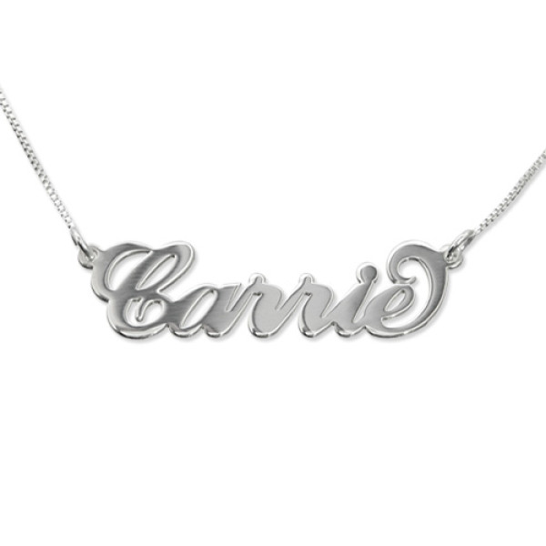 Small Name Necklace In Carrie Style - All Birthstone™