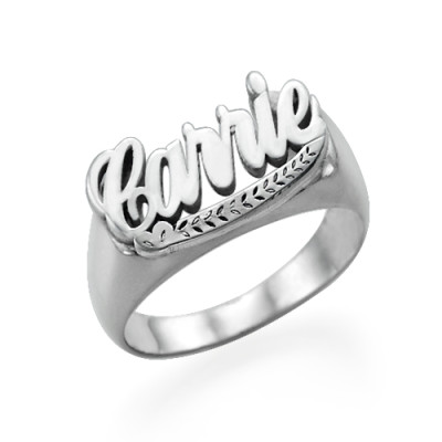 Sterling Silver "Carrie" Name Ring - All Birthstone™