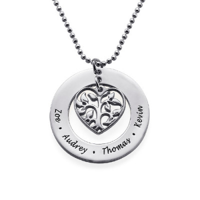 Gifts for Mum - Heart Family Tree Necklace - All Birthstone™
