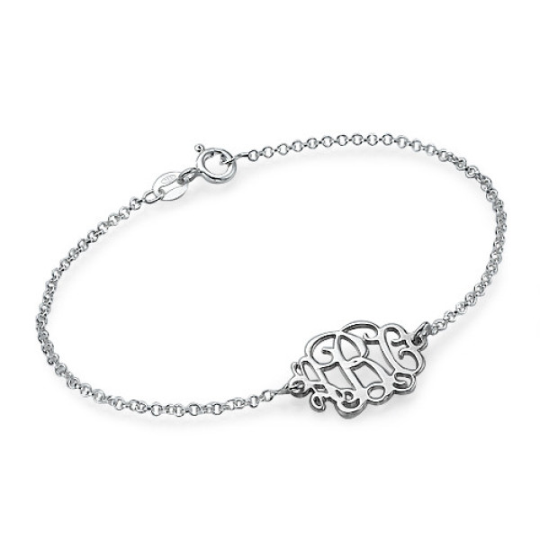 Sterling Silver Initials Bracelet /Anklet - All Birthstone™