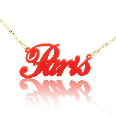 Colorful Acrylic Paris Style Name Necklace - All Birthstone™