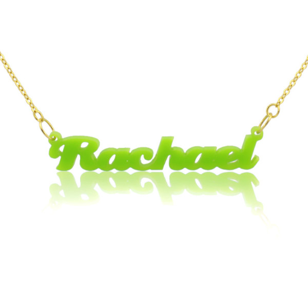 Custom Colorful Acrylic Name Necklace - All Birthstone™