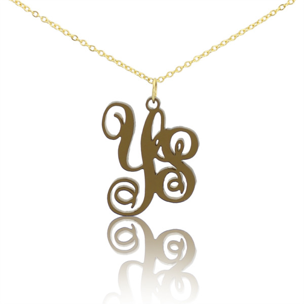 Acrylic Vine Monogram Two Initials Necklace - All Birthstone™