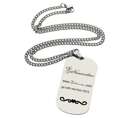 Logo and Brand Design Dog Tag Necklace - All Birthstone™