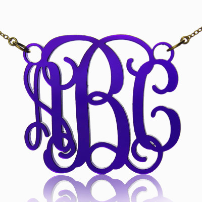 Personalised Cut Out Acrylic Monogram Necklace - All Birthstone™