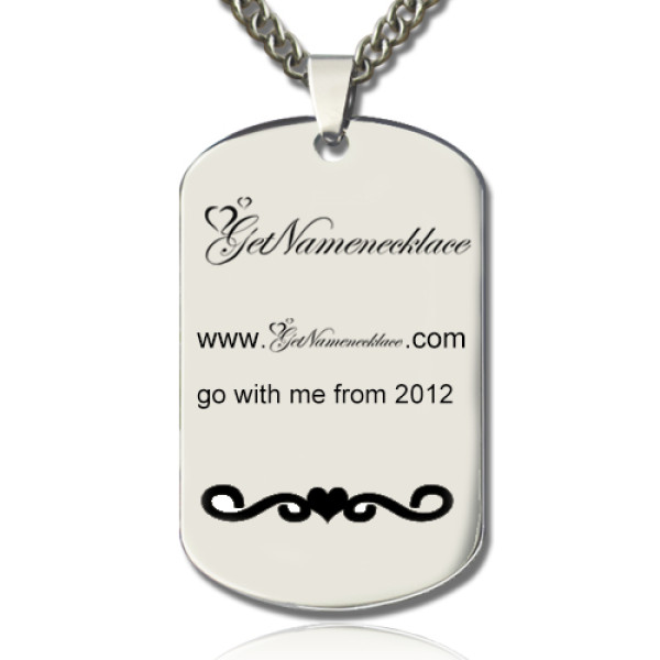 Logo and Brand Design Dog Tag Necklace - All Birthstone™