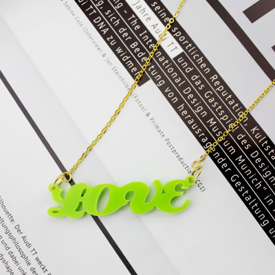 Colorful Cute Acrylic Name Necklace for Girls - All Birthstone™