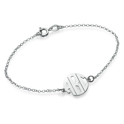 Xtra Small Block Monogram Bracelet/Anklet - All Birthstone™
