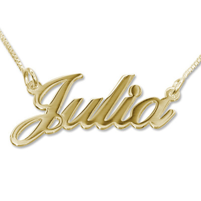 18ct Gold-Plated Silver Classic Name Necklace - All Birthstone™