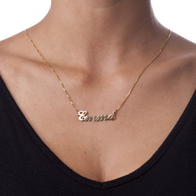 18ct Gold-Plated Silver Classic Name Necklace - All Birthstone™