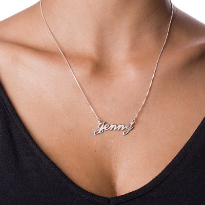 Small Personalised Classic Name Necklace In Silver/Gold/Rose Gold - All Birthstone™