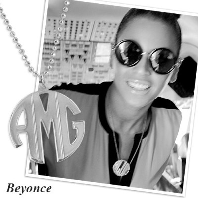 Personalised Silver Print Monogram Necklace - All Birthstone™