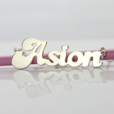 Ghetto Name Necklace Sterling Silver - All Birthstone™