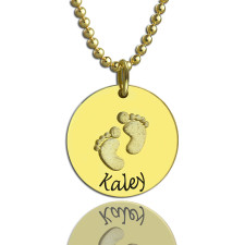 AllBirthStone's Personalised Baby Footprints Necklace - Pure Love & Craftsmanship