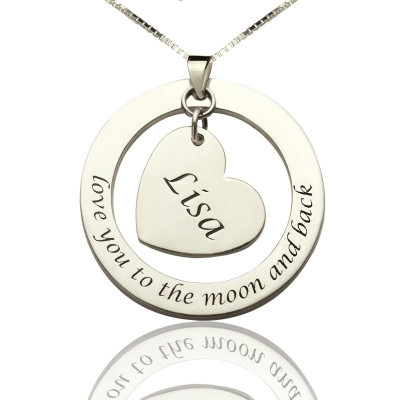 Love You Heart Necklace For Women - All Birthstone™