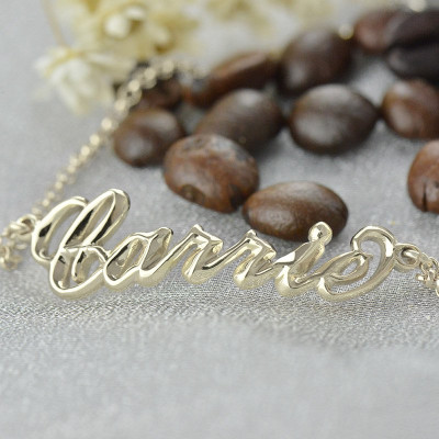 Sterling Silver Women's Name Bracelet  Carrie Style - All Birthstone™