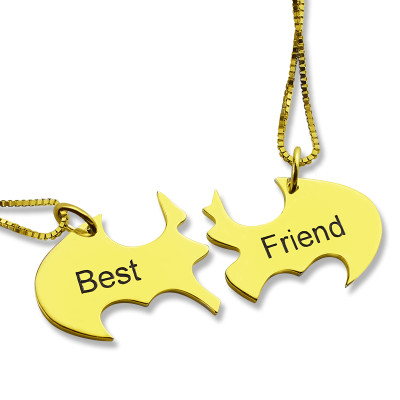 Personalised Puzzle Friend Name Necklace 18ct Gold Plated - All Birthstone™