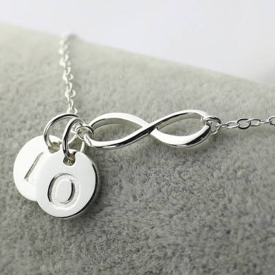 Custom Infinity Initial Necklace,Sister Necklace,Friend Necklace - All Birthstone™