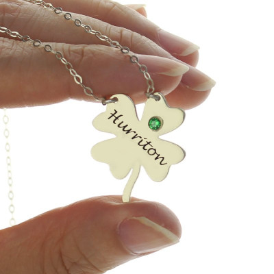 Clover Good Luck Charms Shamrocks Necklace Sterling Silver - All Birthstone™