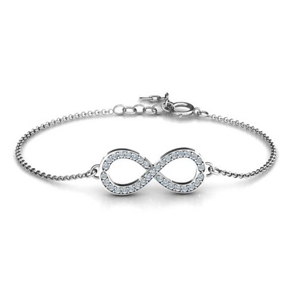 Personalised Accented Infinity Bracelet - All Birthstone™
