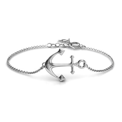 Personalised Anchor Bracelet - All Birthstone™